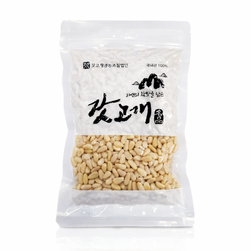 (무료배송) 국내산잣 홍천 잣고개 백잣 200g (지퍼백)